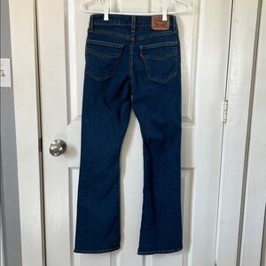 Levi's 725 High Rise Bootcut Dark Wash Stretch Jeans Size 27